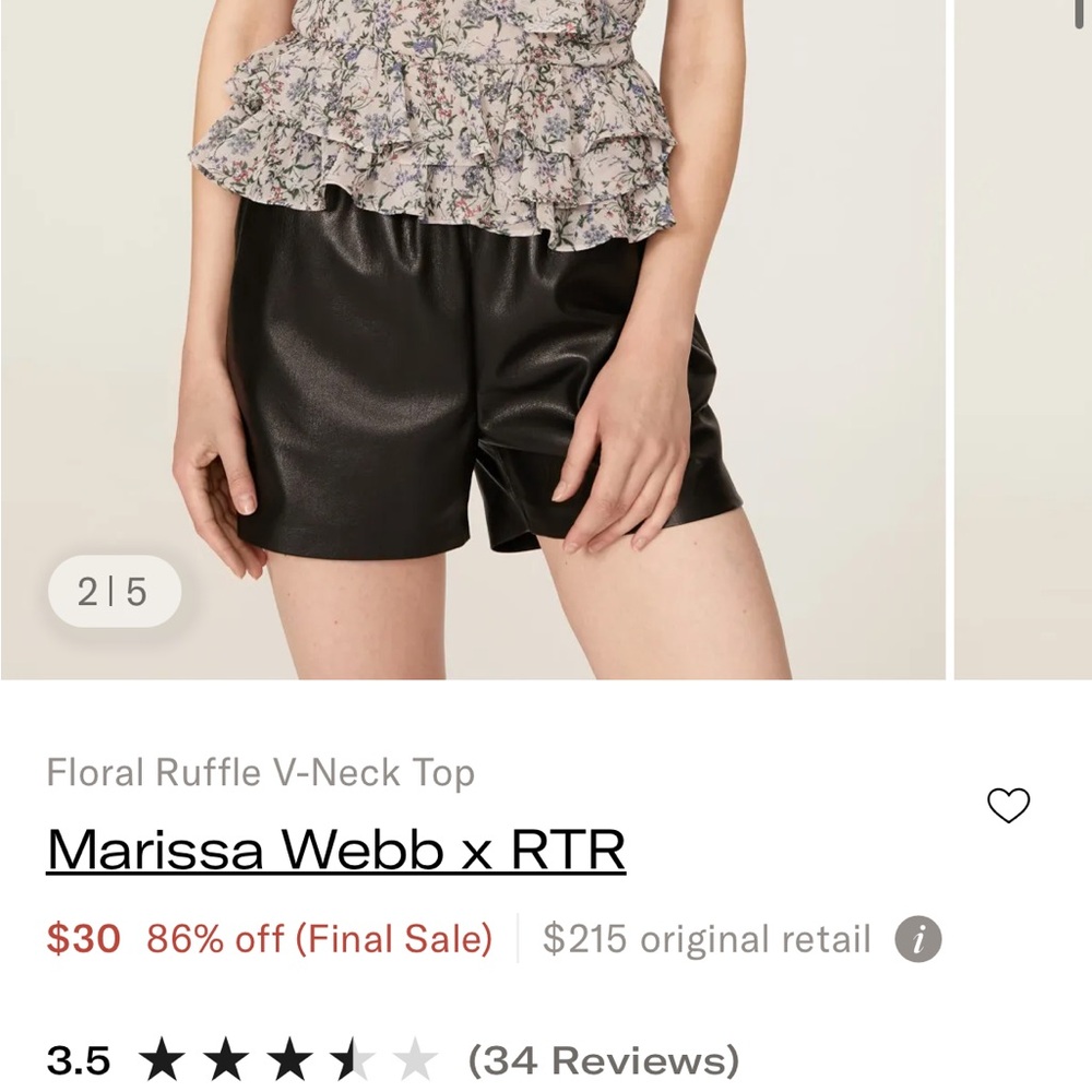 Floral Ruffle Top Marissa Webb x RTR - Picture 4 of 4